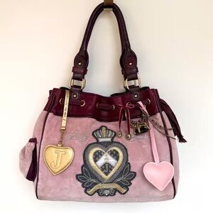 Juicy Couture Pink and Burgundy Shoulder Bag